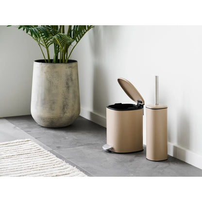 Luxusbetten24 Narvella Vase – Metall in antiker Beigeoptik (2er‑Set)