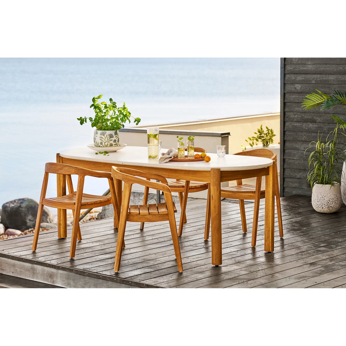 Luxusbetten24 Solvira Vase Keramik mit Blumenmotiv Weiß Blau