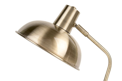 Oldschool Tischlampe – Gold Gebürstet, Klassischer Stil für Wohnzimmer