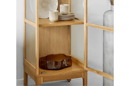 Luxusbetten24 Tablett Havrina aus Glas braun