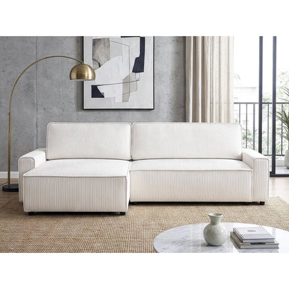 Palozi Sofa Montaigne Sofá de esquina convertible beige 282 × 153 × 93 cm