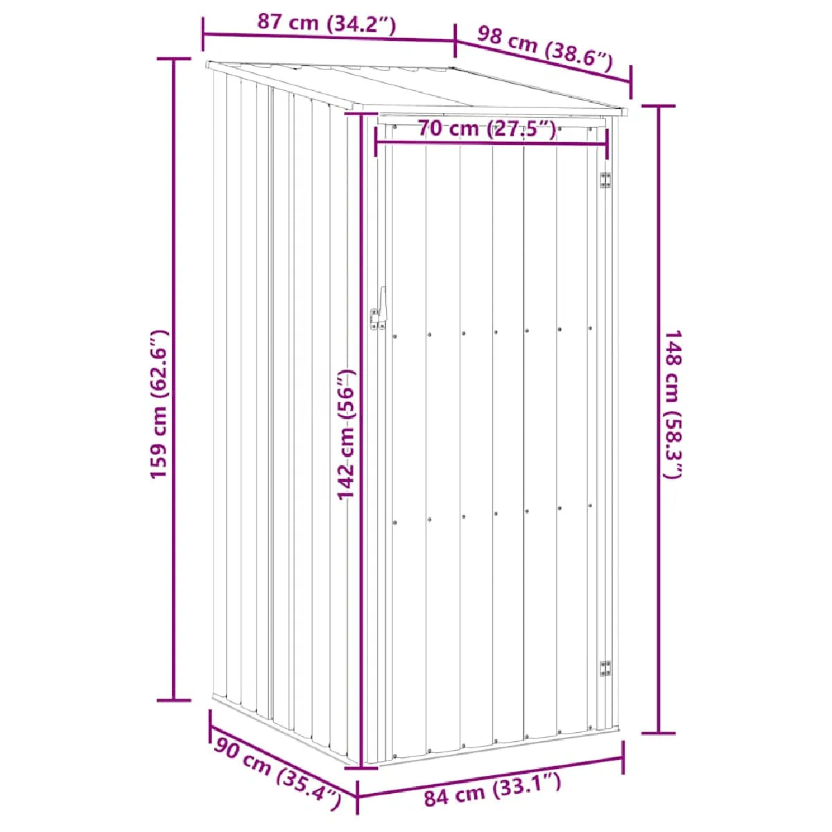 Abri Jardin Métal vidaXL 46289 MKR00000193847