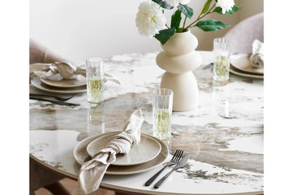 Teller Keldira – aus Steingut gefertigt in beige (4er Set)