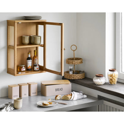 Brotbox Jorvella aus Metall mit Bambusdeckel 4er Set