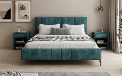 Astrid Polsterbett – Cord, 140×200 cm, Stauraum