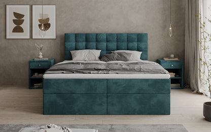 Boxspringbett Como in Cord mit Stauraum