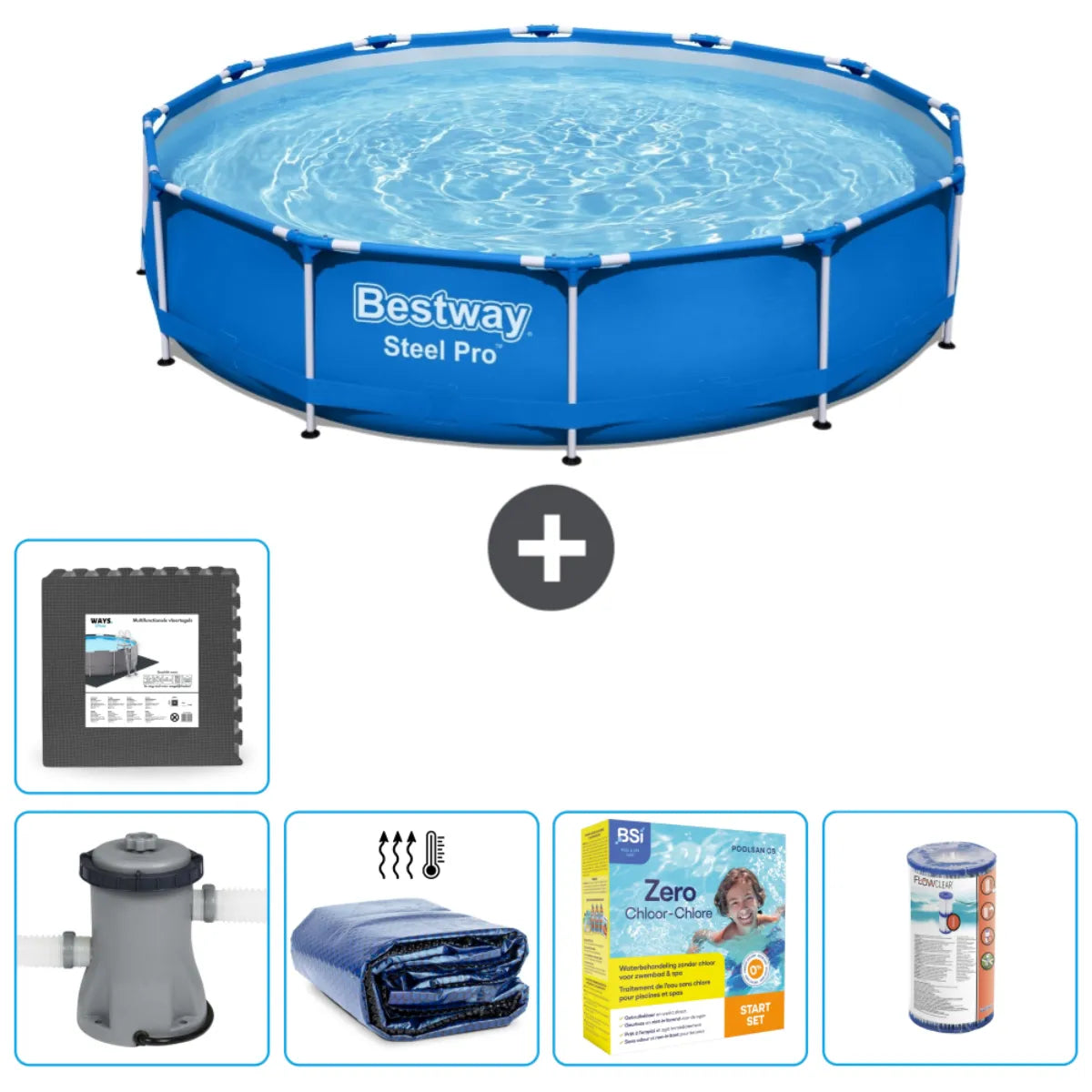 Piscine Tubulaire Ronde Bestway Steel Pro MKR00011655779