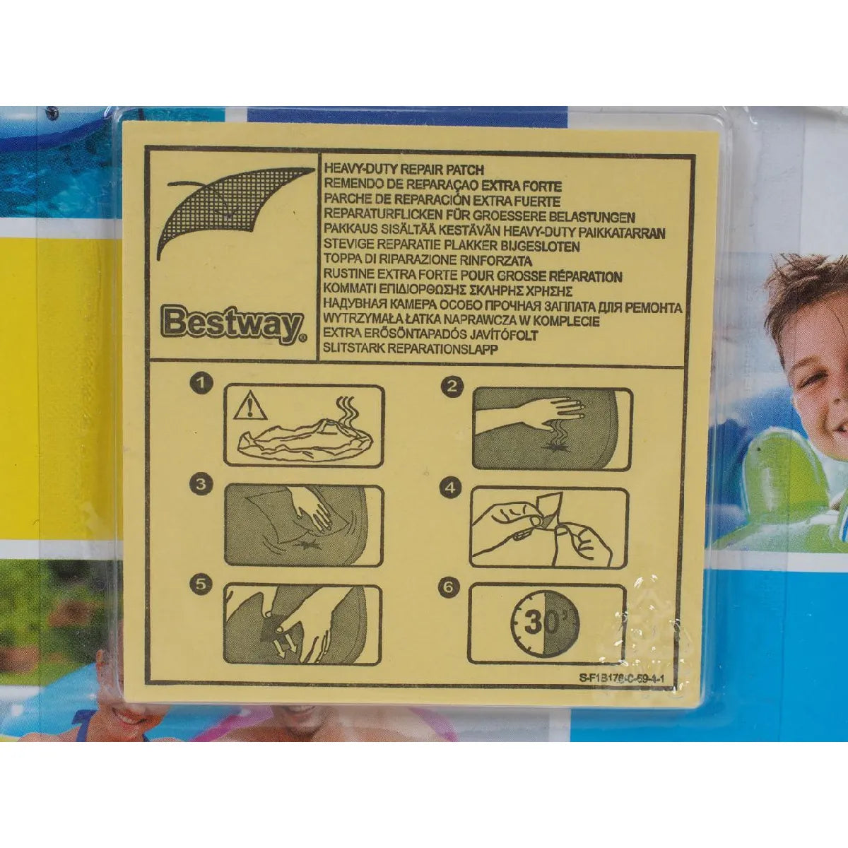Bestway Kit Parche Reparación Extra Strong Azul Piscina