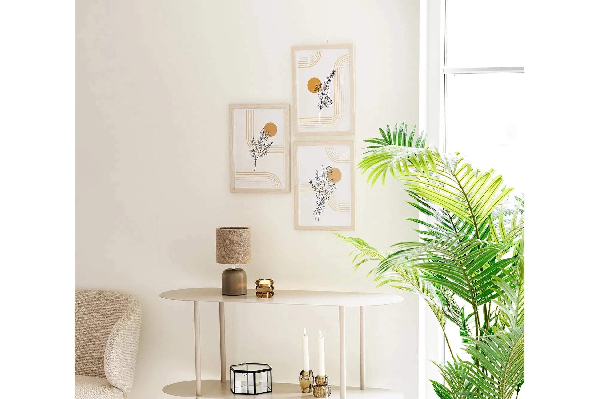 Luxusbetten24 Bilderrahmen Iskara 3er Set Natur Holz Dekor