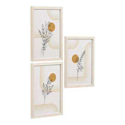 Luxusbetten24 Bilderrahmen Iskara 3er Set Natur Holz Dekor
