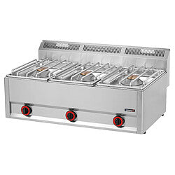 Casselin Cocina de Gas Acero Inoxidable 6 Quemadores
