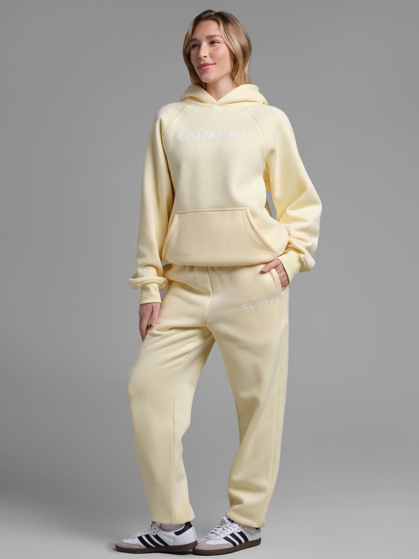 Comfrt Tranquil Hoodie Unisex Gewichtet Oversized Entspannend Komfort