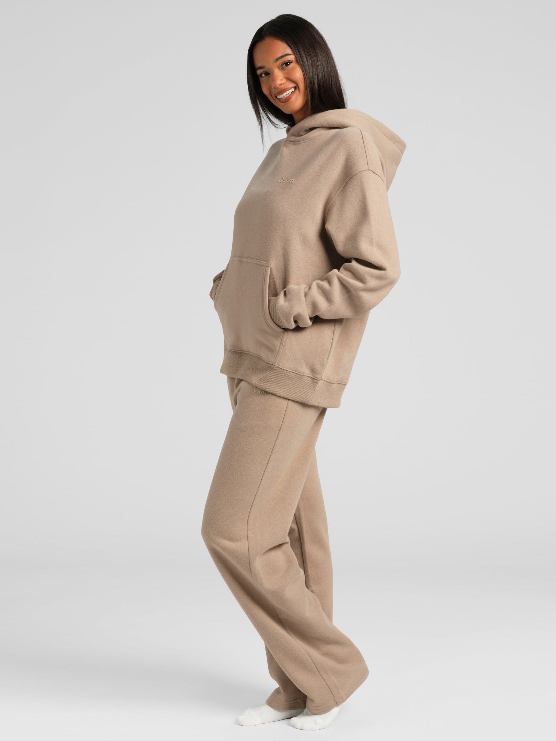 Comfrt Halo Leichtes Crop Hoodie Super Soft Baumwollmischung