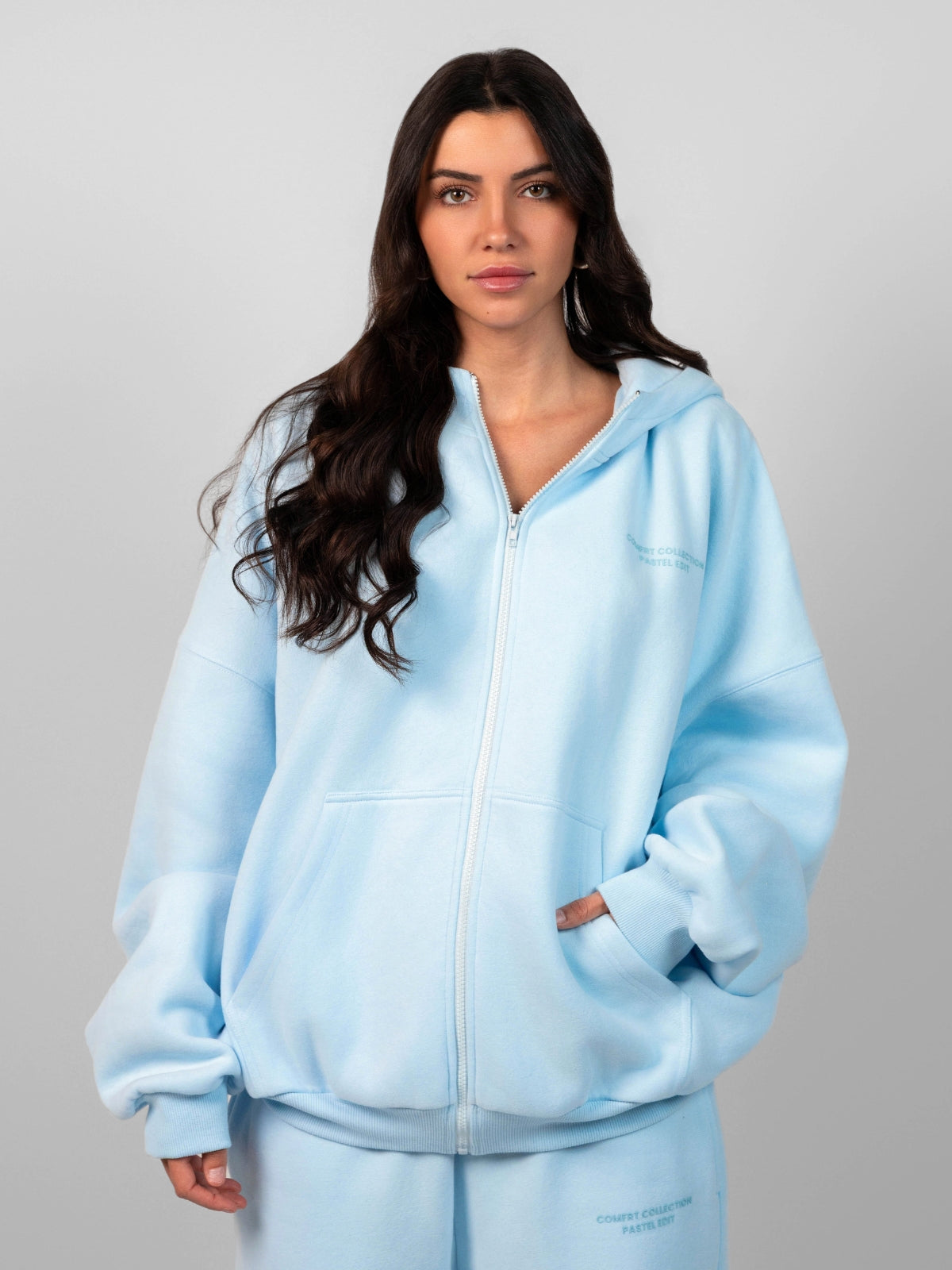 Comfrt Pastel Zip Hoodie CloudTouch Fleece