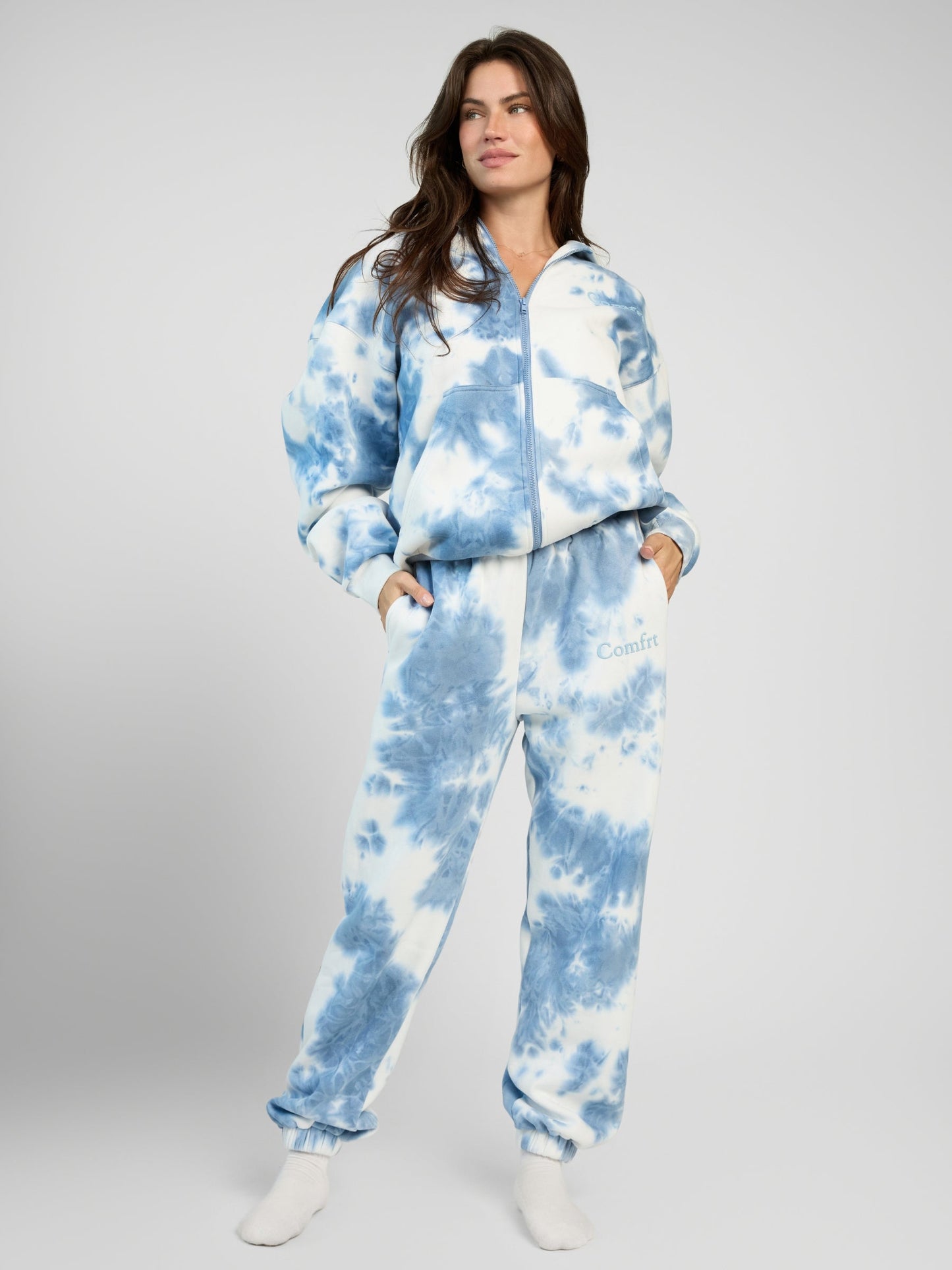 Comfrt Minimalist Zip Hoodie Unisex Oversized CloudTouch Fleece