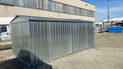 Verzinkte Blech-Box 8,60 m Länge für Lager und Werkstatt