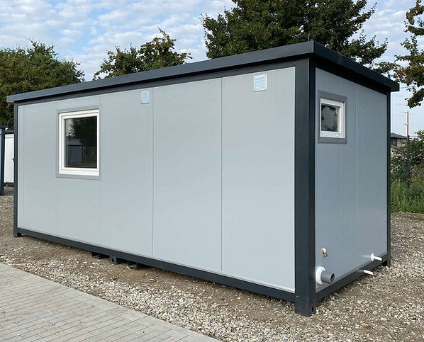 Contenedores Ejido Modulo Contenitore 6×2,40 m Grigio con WC e Cucina