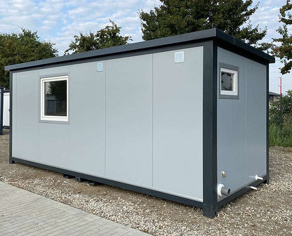 Contenedores Ejido Modulo Contenitore 6×2,40 m Grigio con WC e Cucina