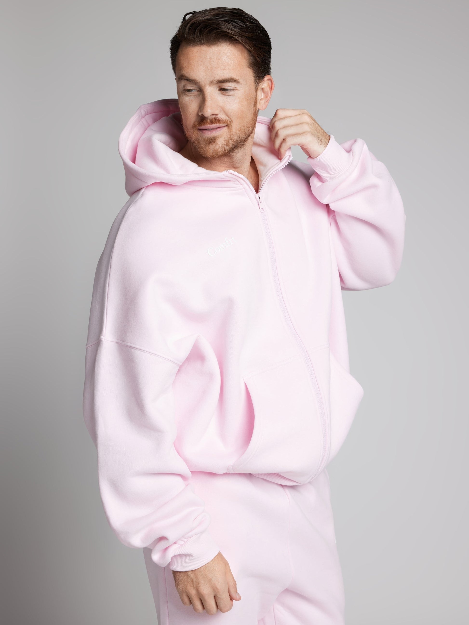 Comfrt Cloud Zip Hoodie Oversized Unisex Cotton Comfort