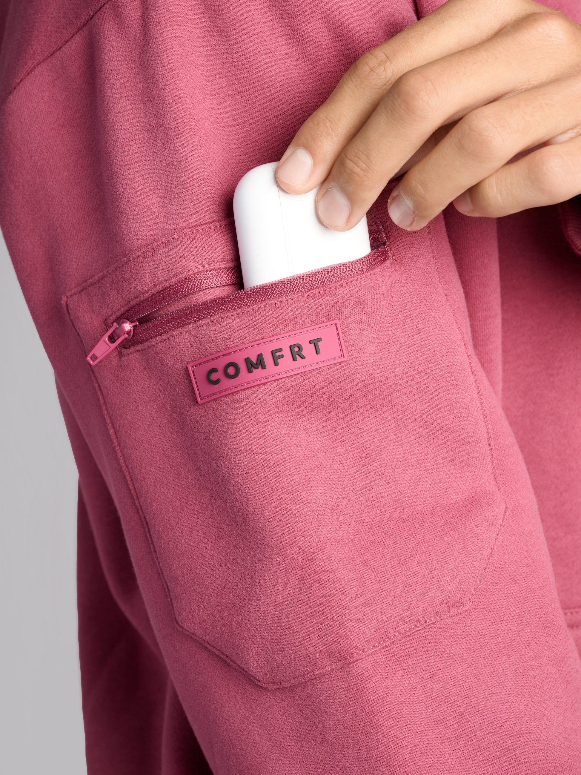 Comfrt Airplane Mode Travel Zip Hoodie Vollreißverschluss