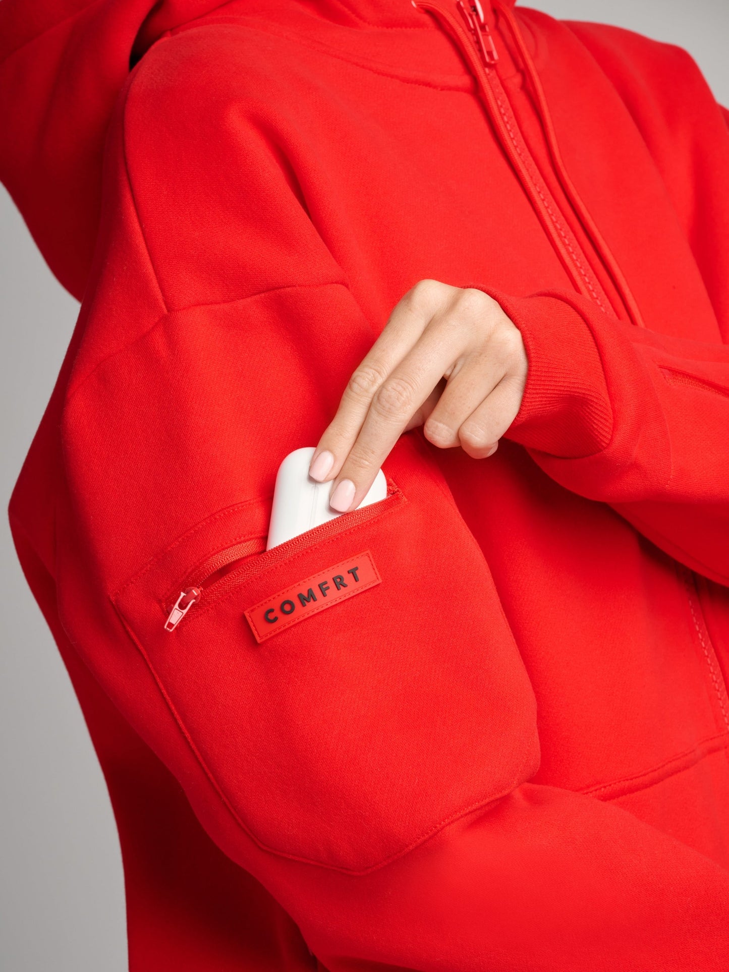 Comfrt Airplane Mode Travel Zip Hoodie Vollreißverschluss