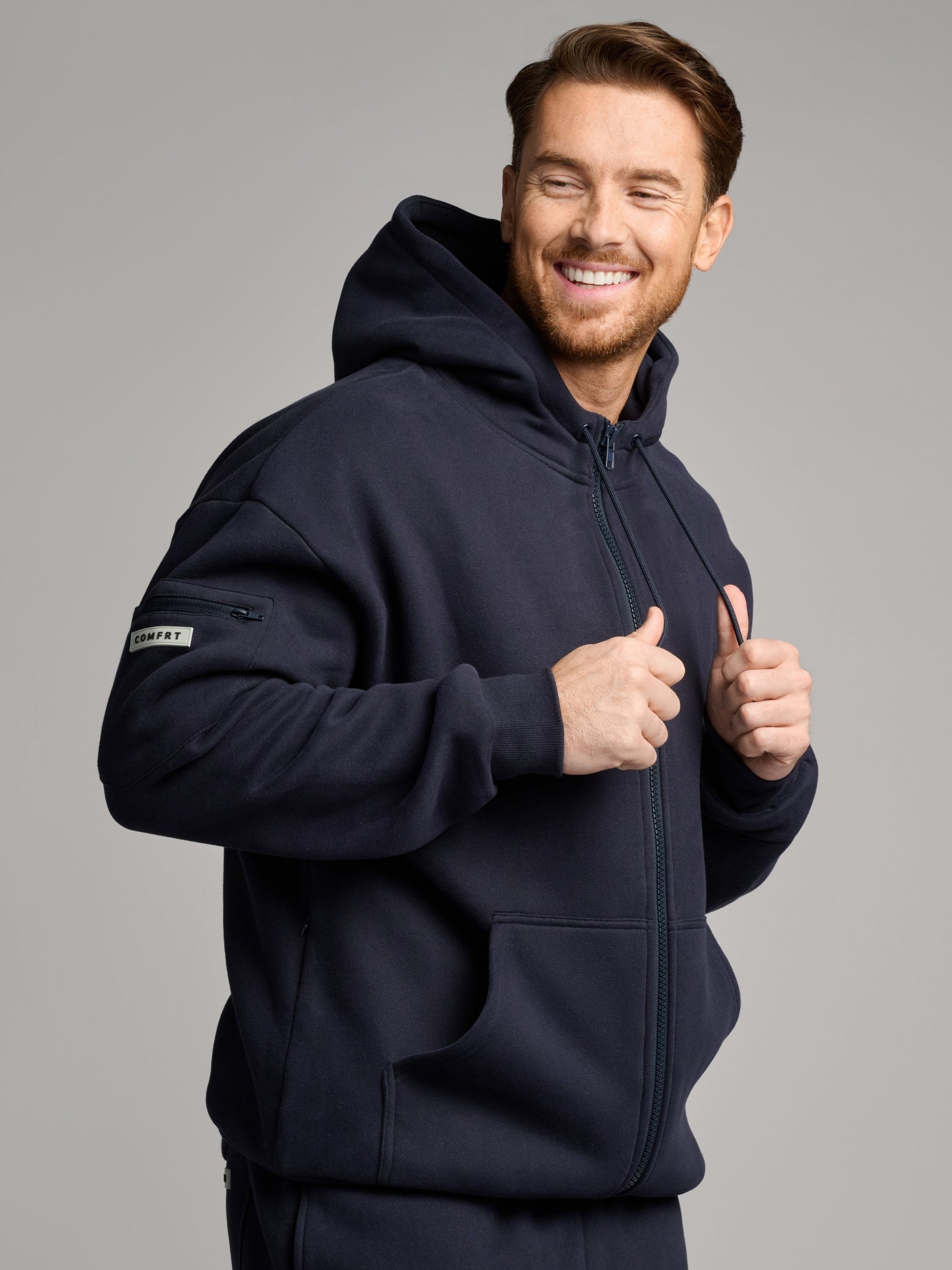 Comfrt Airplane Mode Travel Zip Hoodie