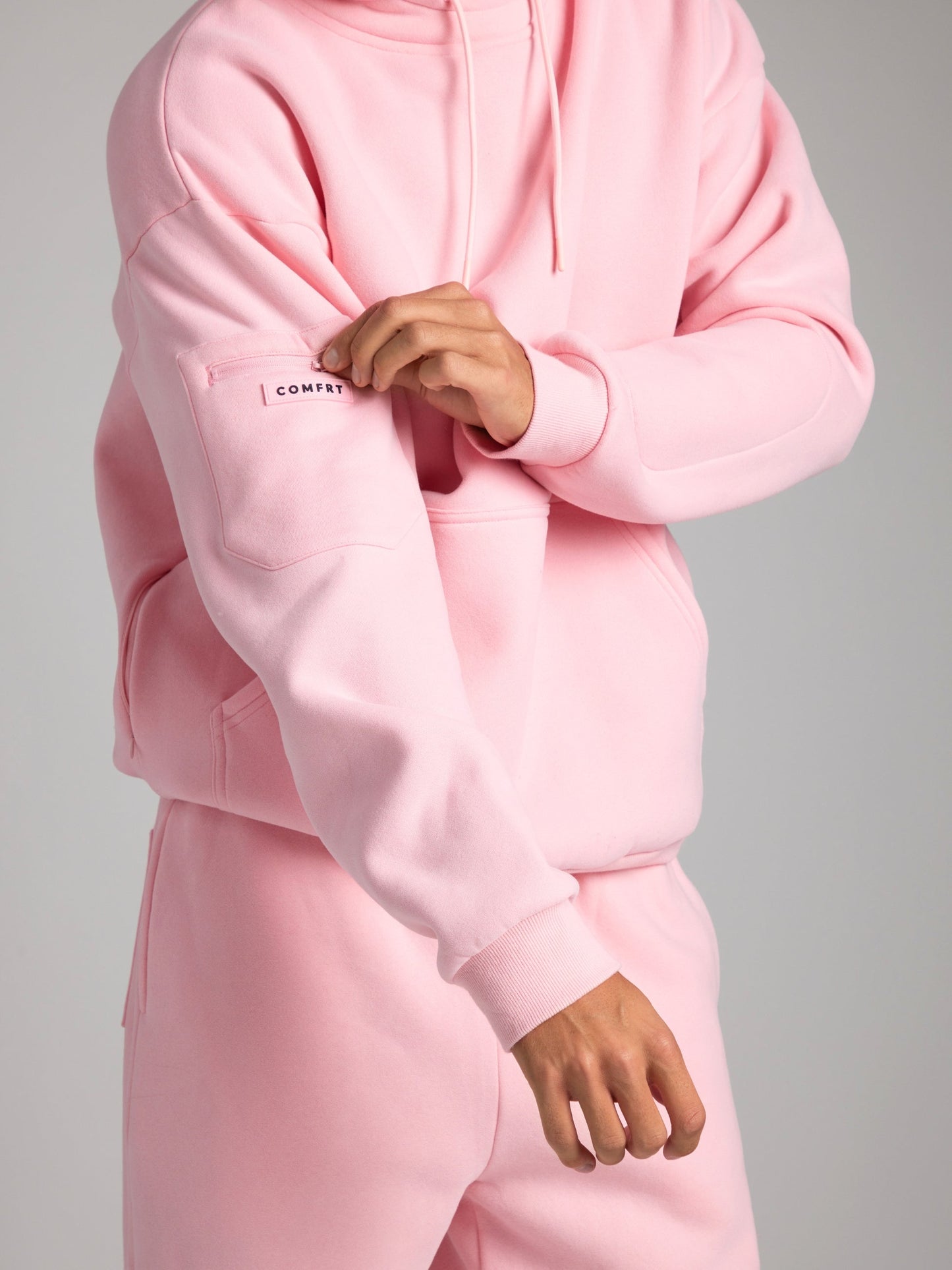 Comfrt Airplane Mode Travel Hoodie mit integrierter Augenmaske