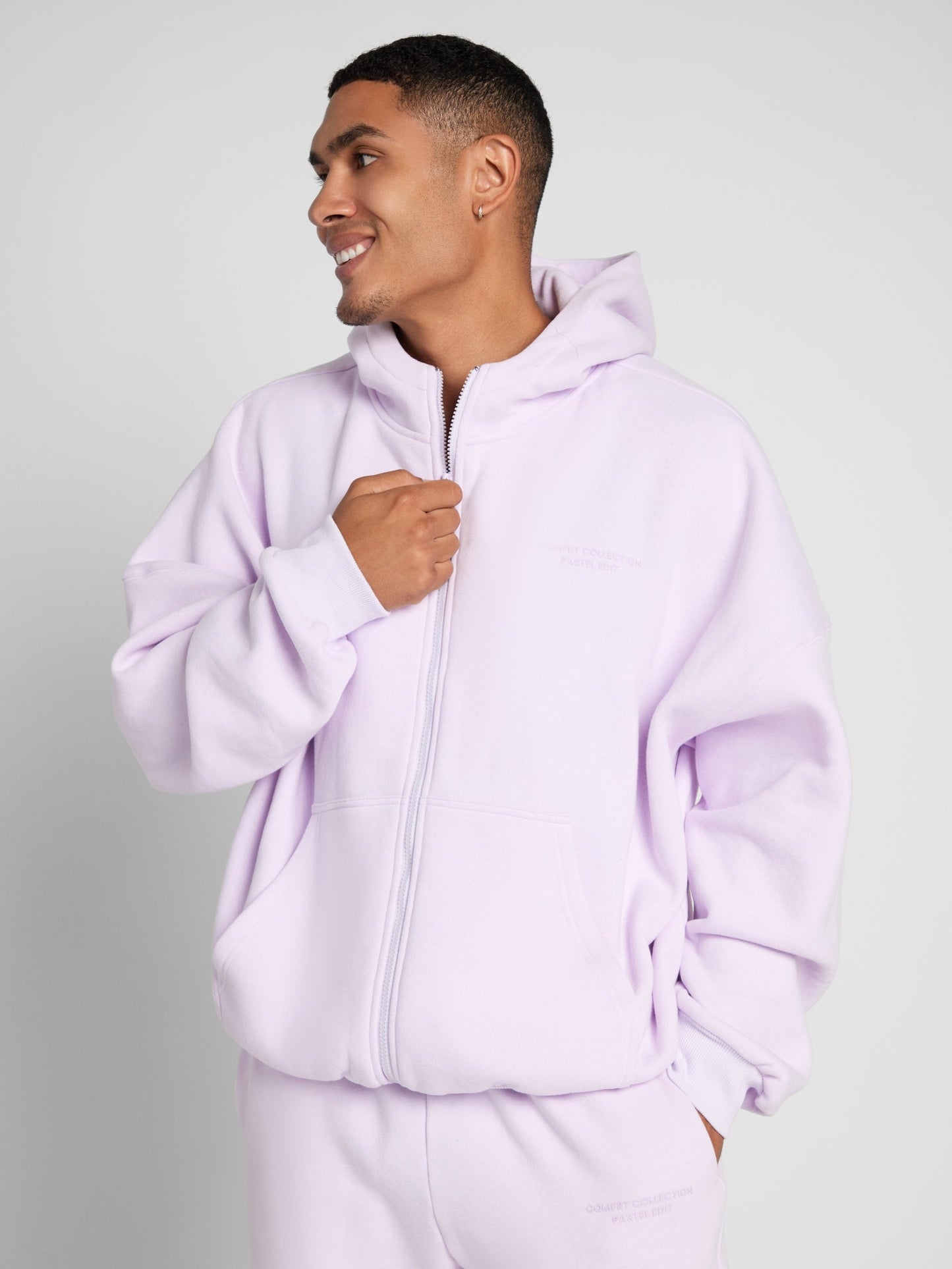 Comfrt Pastel Zip Hoodie CloudTouch Fleece