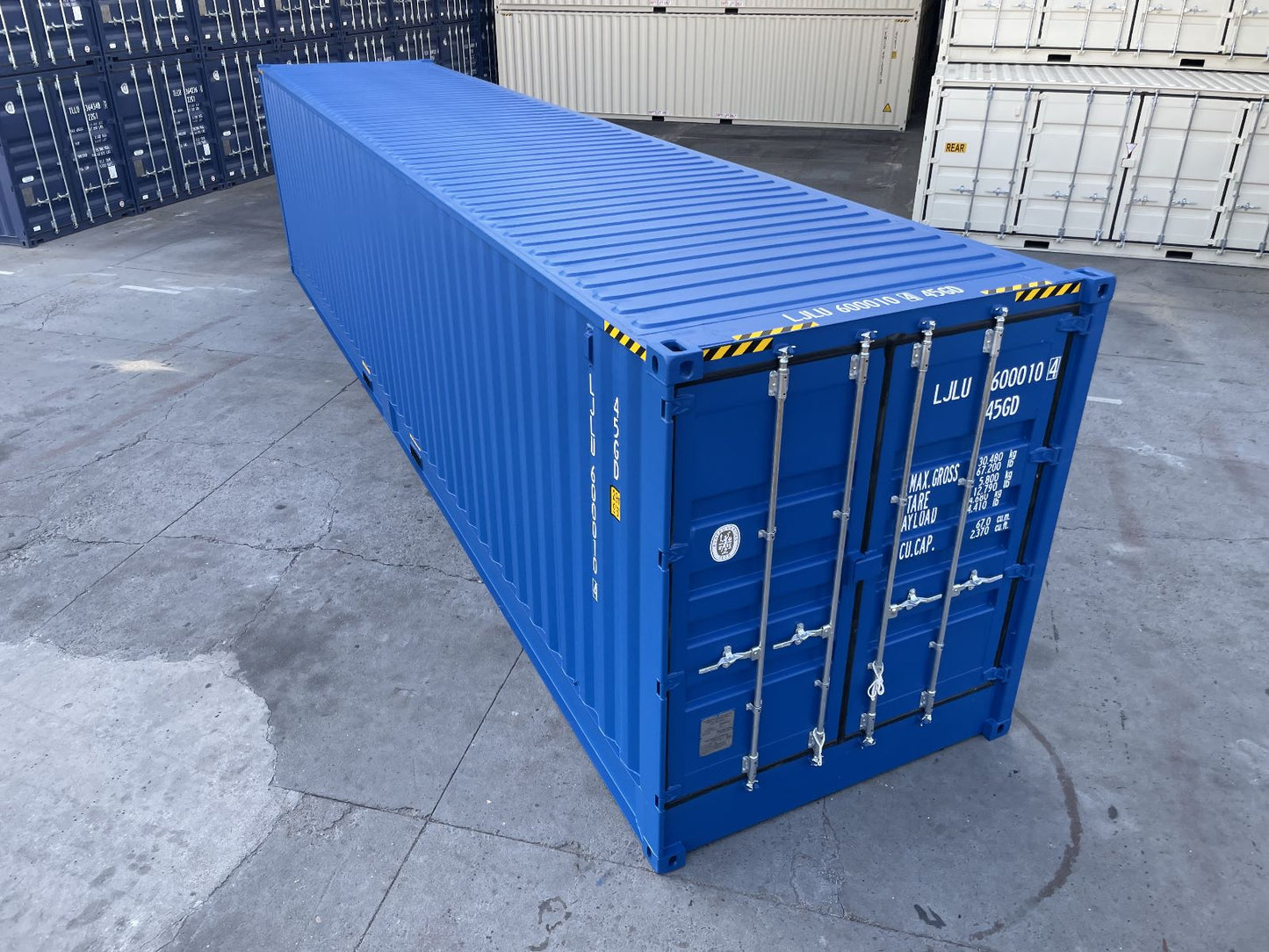 Contenedores Ejido Contenitore Marittimo 40’ Open Side Blu Lato Aperto