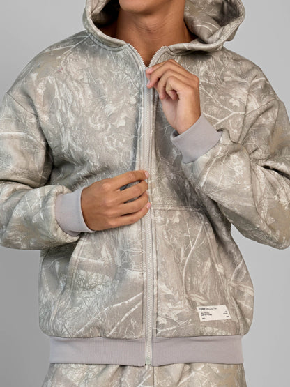 Comfrt Camo Zip Hoodie CloudTouch Fleece Oversized Unisex