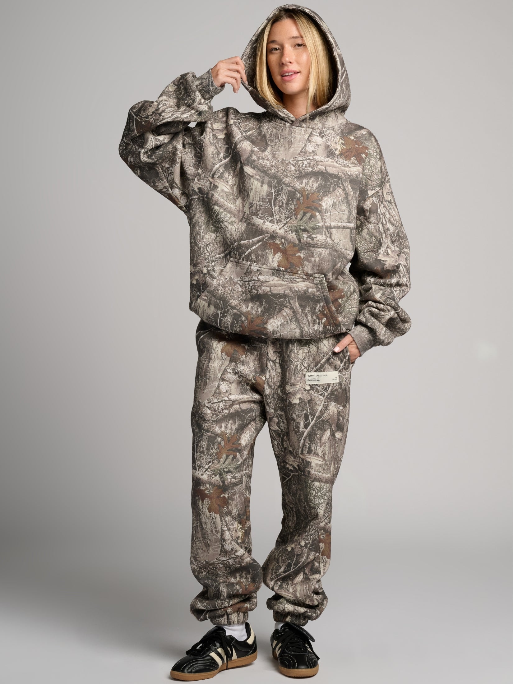 Comfrt Camo Hoodie Unisex Heavyweight Soft Oversized Fit