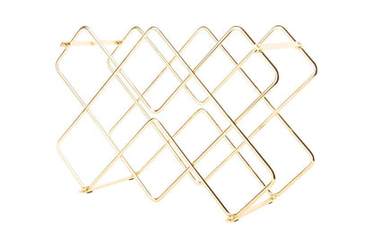 Luxusbetten24 Selio Weinregal aus Eisen Gold
