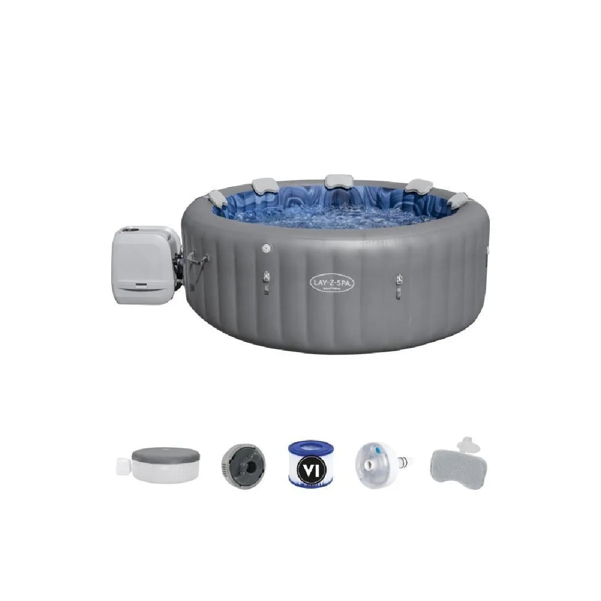 Spa Gonflable Bestway Lay-Z-Spa Santorini HydroJet Rond 7 Places MKR00014811946