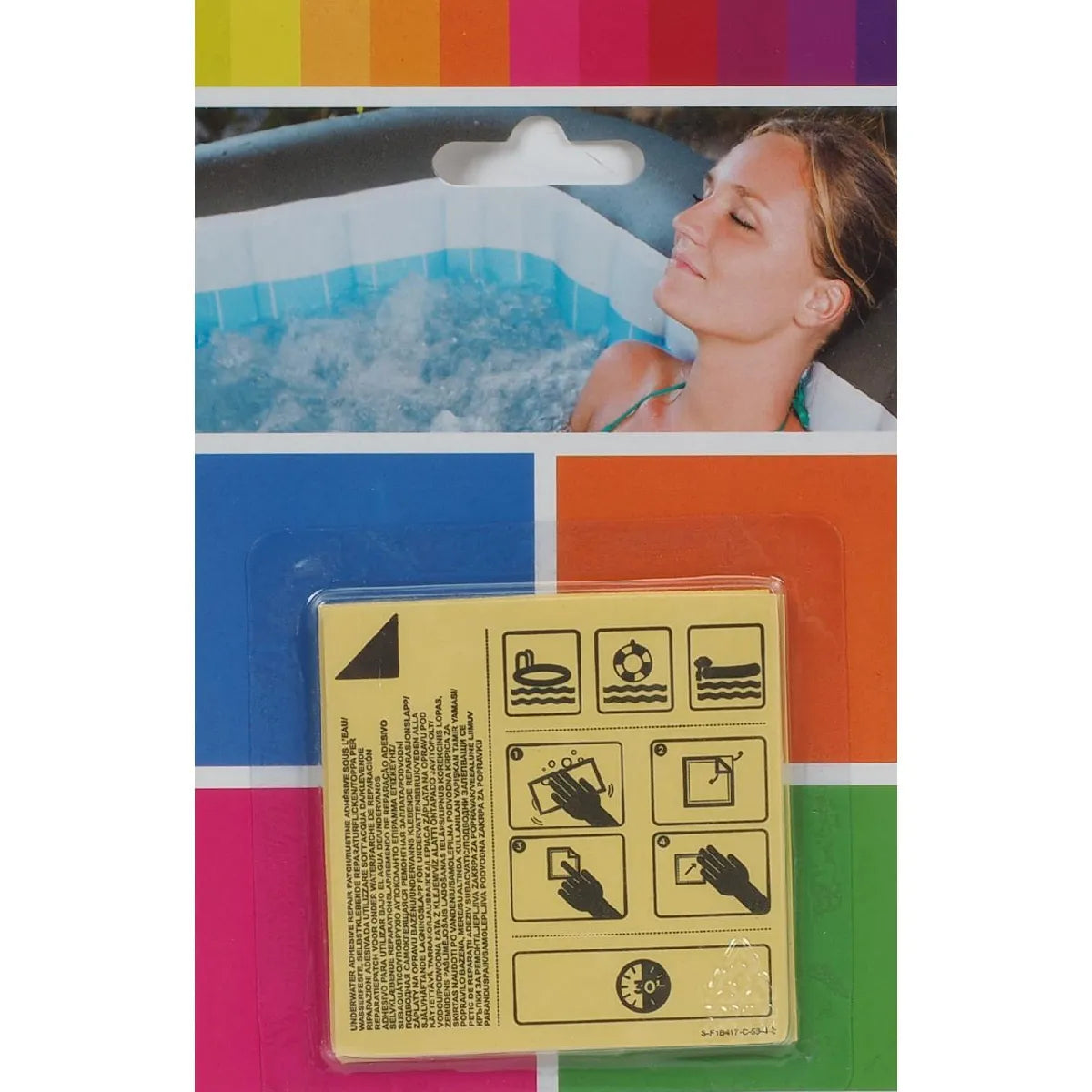 Bestway Kit Reparación Impermeable 10 Parches Autoadhesivos 6,35x6,35 cm
