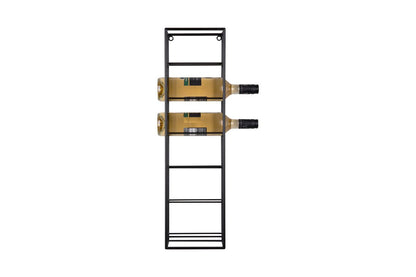 Siggy Wand-Weinregal Metall-Design Mattschwarz Hochwertig Wandmontage Wein für