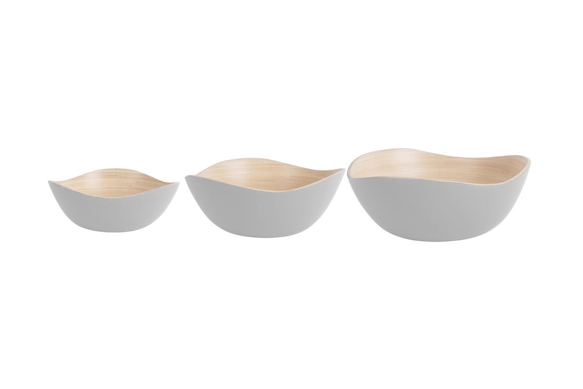 Luxusbetten24 Clarioné Schale aus Bamboo 3er Set Waldgrün