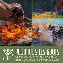 GRILL CHIC Brasero Redondo Acero Corten Marrón