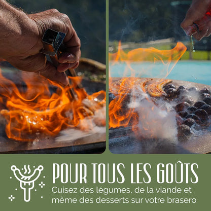 Grill Chic Brasero Redondo de Jardín Marrón