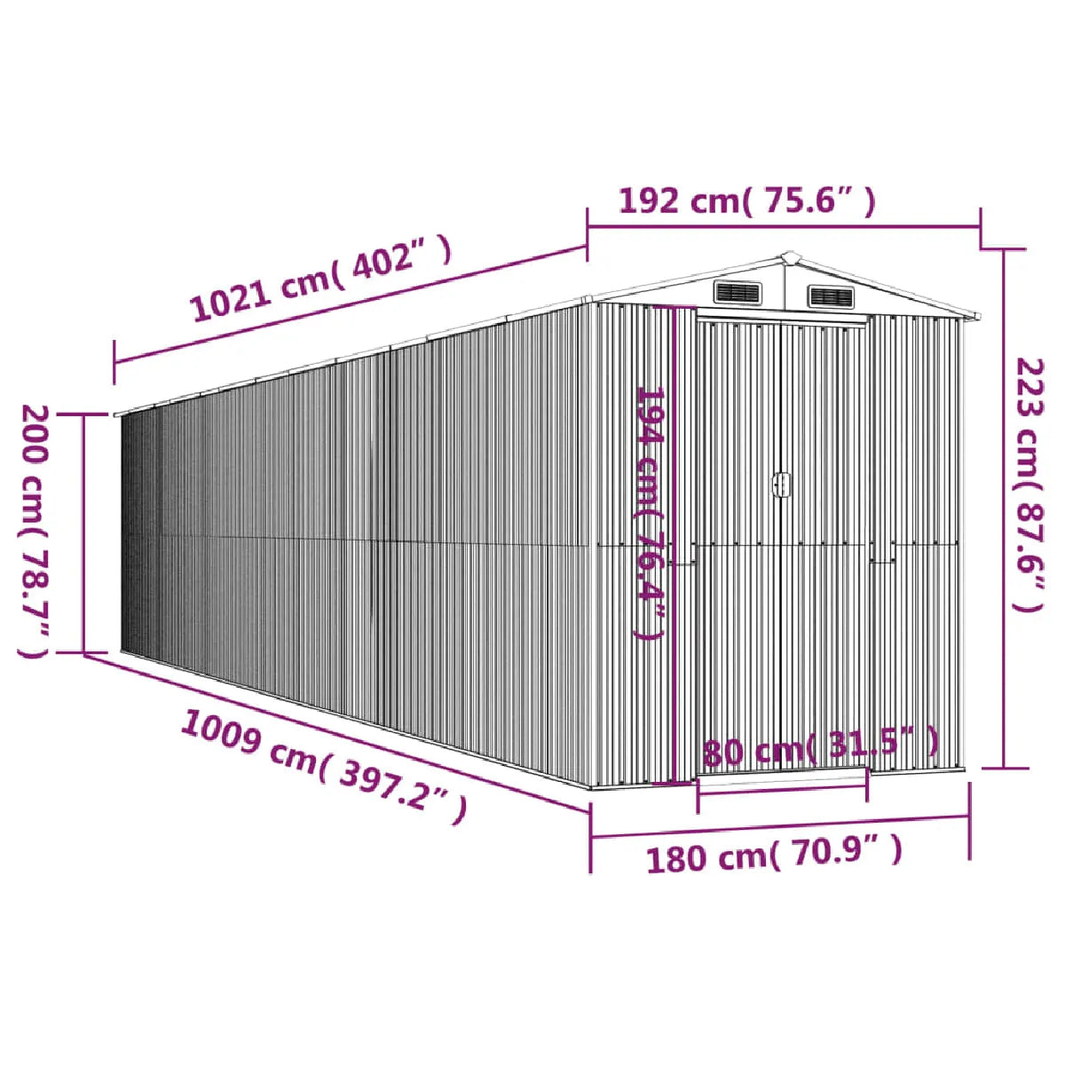 Abri Jardin Métal vidaXL 3147459