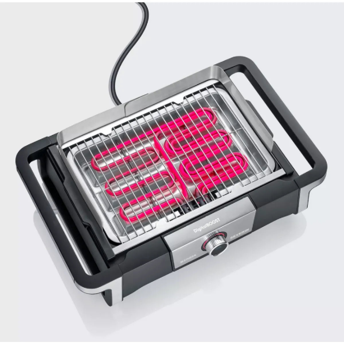 Severin PG8118 Barbecue eléctrico 3000W Digital Boost S Negro Inox