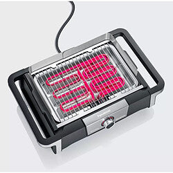 Severin PG8118 Barbacoa Eléctrica 3000W Negro/Acero Inoxidable