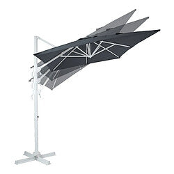 Axi House AXI Coco Sombrilla Desplazable Rectangular Blanco/Gris