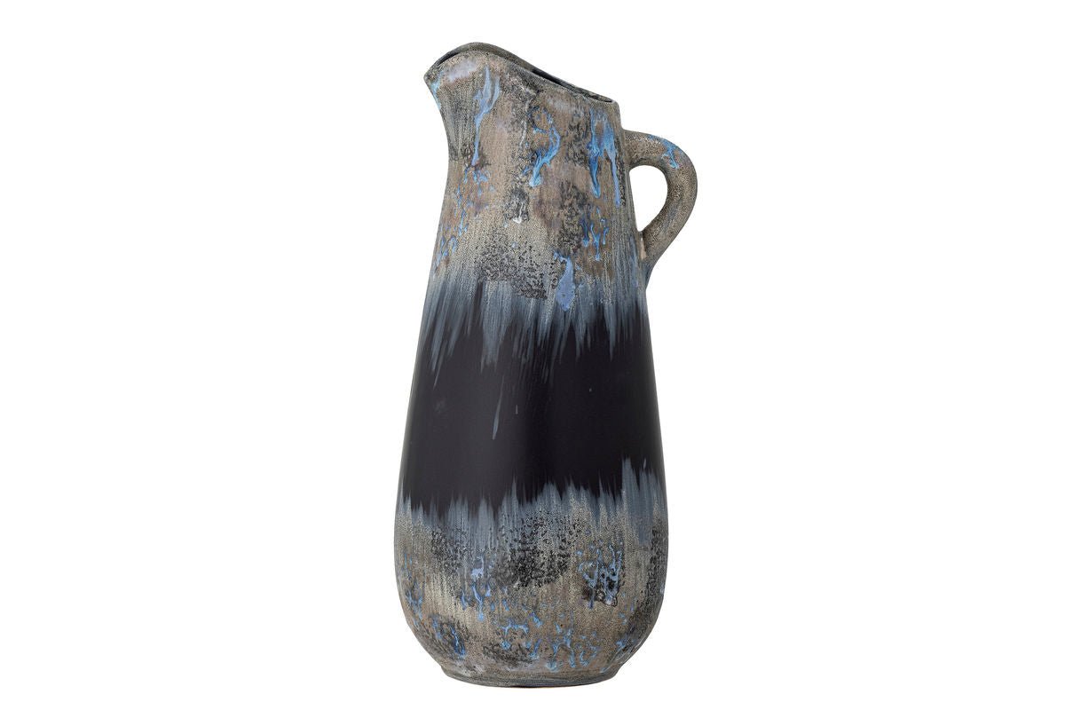 Noira Vase Schwarz – Handgefertigtes Steingut