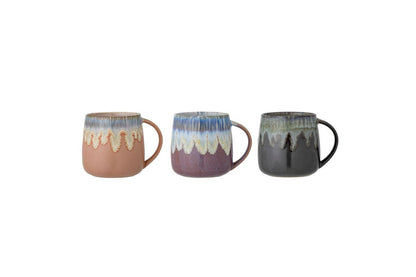 Luxusbetten24 Aurea Becher Set 3er Rose aus Steingut
