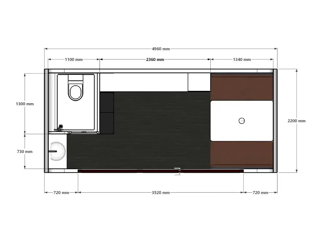 Stahlworks Eco 5000 B Tiny House Kompakt Multifunktional
