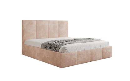 Mina Designer Polsterbett Cord – 140 × 200 cm, wählbare Kopfteilhöhe, Farben