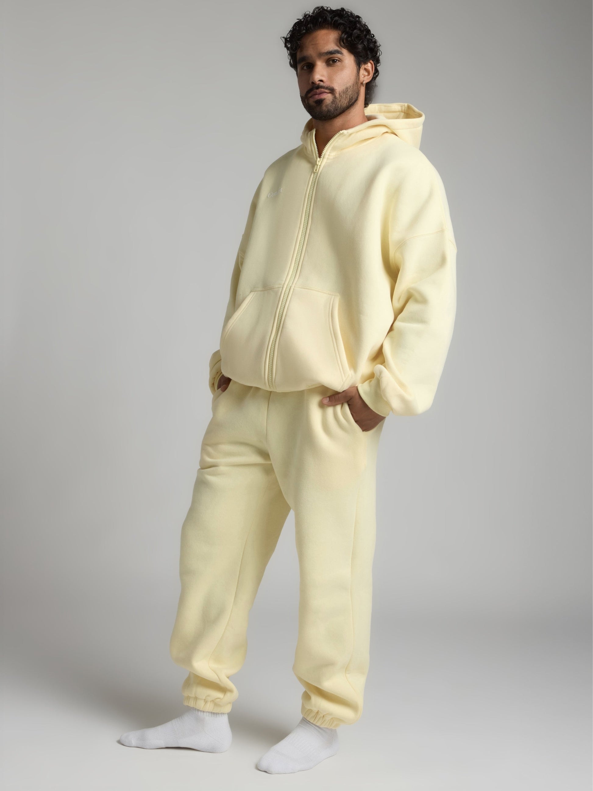 Comfrt Cloud Zip Hoodie Oversized Unisex Cotton Comfort