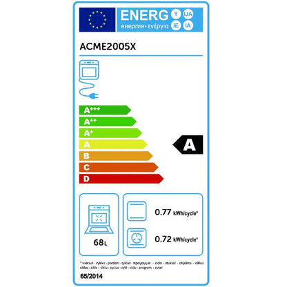 Amica ACME2005X Cocina de Gas 68 L 4 Fuegos Inox