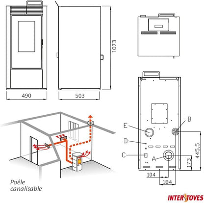 INDUSTRIA DE LA ESTUFA WICRG Estufa de Pellets con WiFi