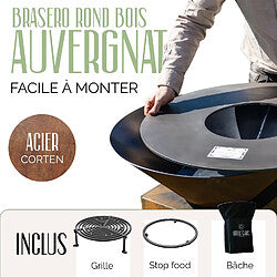 Grill Chic Brasero De Jardín Marrón Ronda 62x76 cm